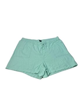 J.Crew Women's Striped linen blend drawstring Shorts Size XXL Green  Mint NWT 28
